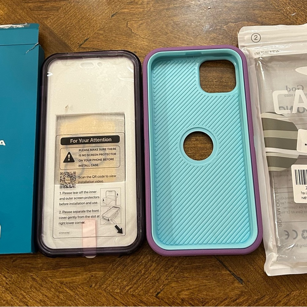 Diaclara iPhone 14 Pro Max purple case and Case Mobile case
